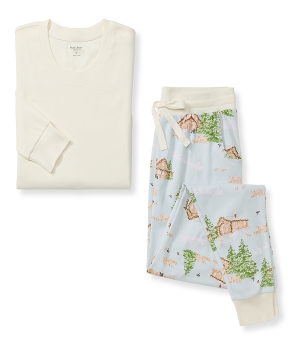 Winter Cabin Matching Organic Cotton Pajamas