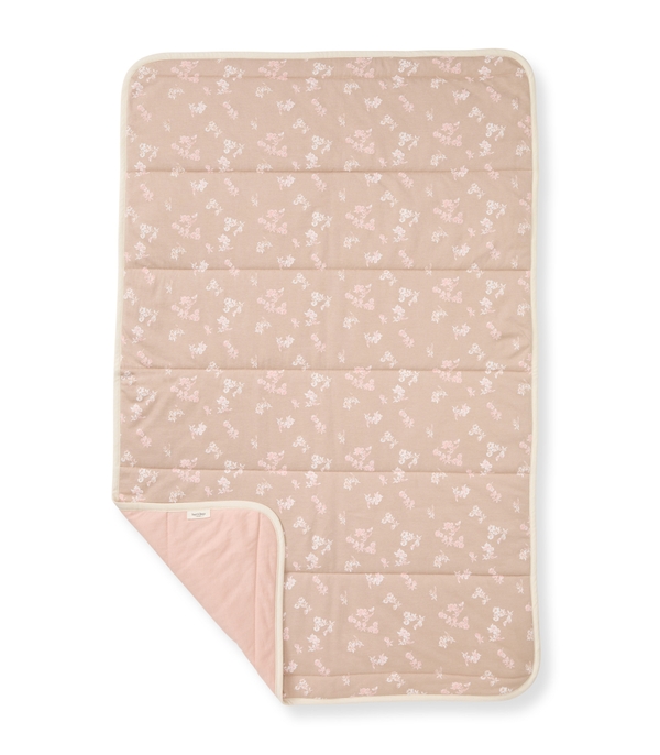 Whimsical Floral Organic Cotton Reversible Baby Blanket