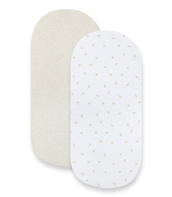 Golden Bee Organic Cotton BEESNUG® Fitted Bassinet Sheet 2 Pack