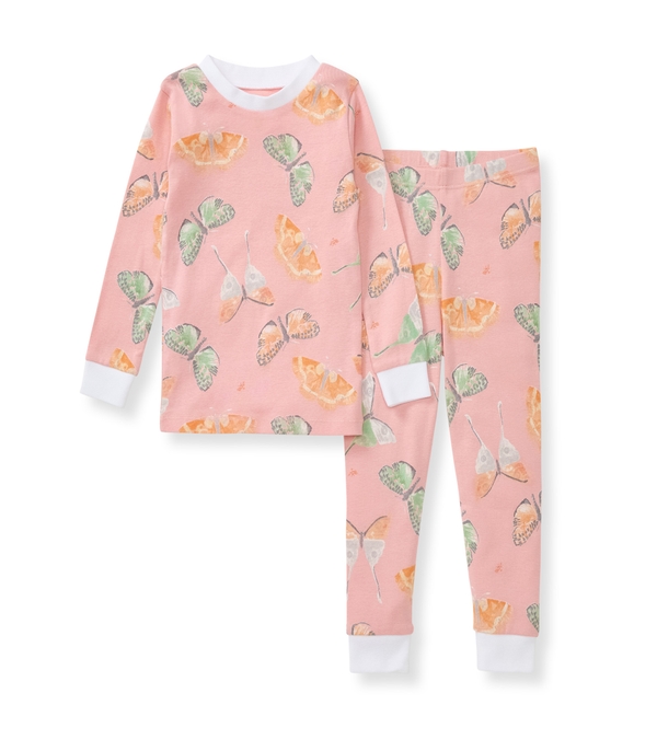 Desert Moths Organic Kids Girl Pajamas