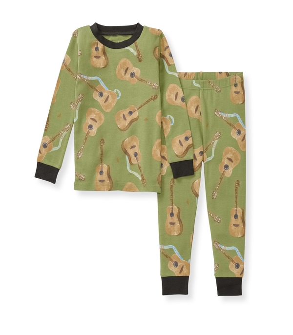 Acoustic Guitar Organic Kids Pajamas