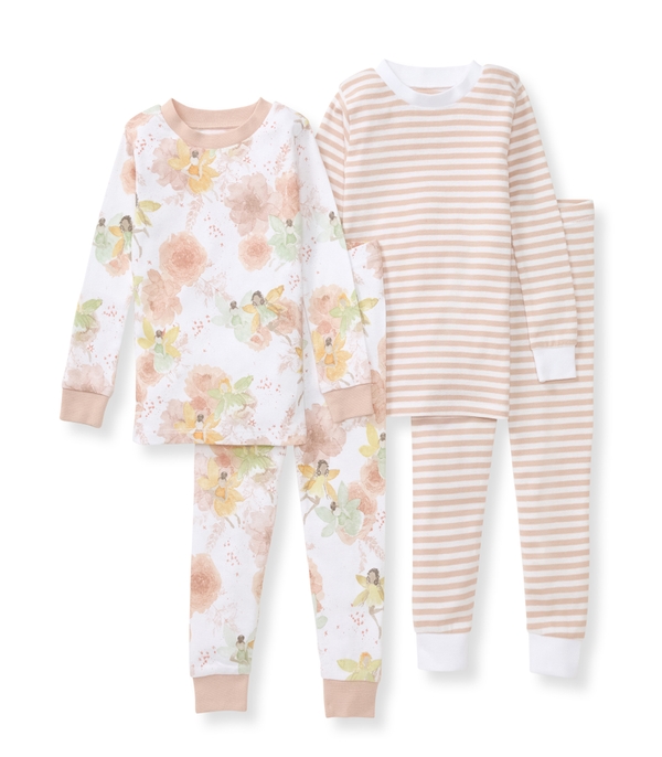 Fairy Floral Organic Kids Girl Pajamas - 2 Pack