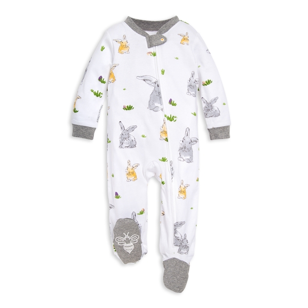 Bunny Trail Organic Cotton Loose Fit Footed Sleep & Play