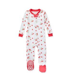 Sweet Raspberry Baby Zip Front Snug Fit Footie Pajamas