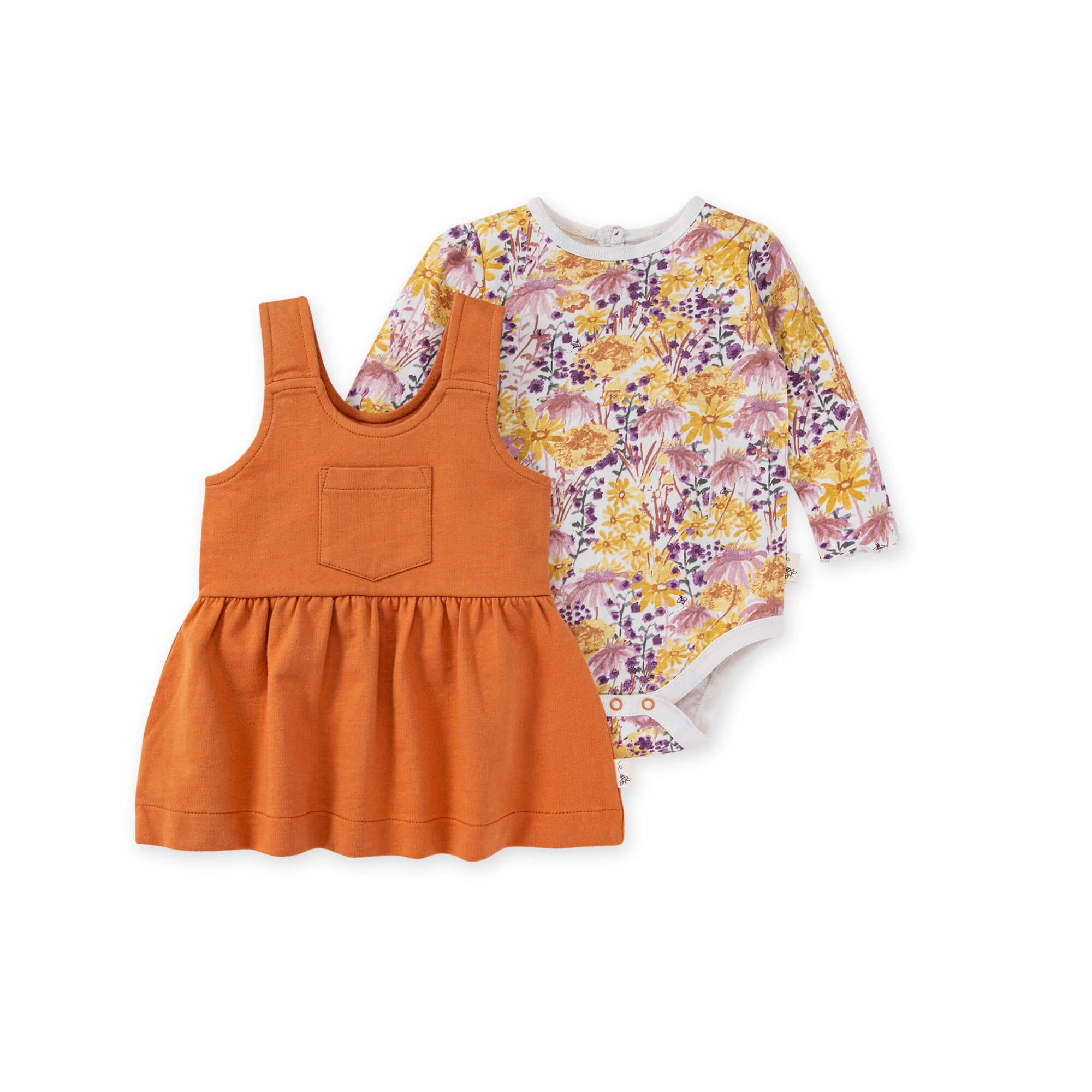 NEW Burt's Bees Baby Thermal Skater Organic Baby Dress/Leggings 12Mo/18Mo/24Mo 