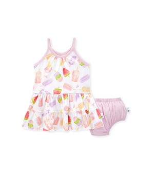 Summer Sweets Organic Baby Dress & Diaper Cover Set