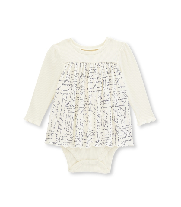 My Love Will Follow Baby Girl Ribbed Bodysuit Dress