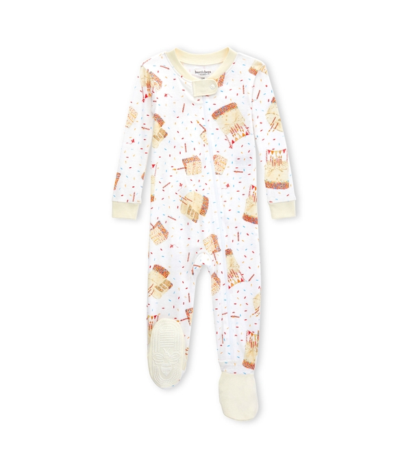 Piece Of Cake Baby Zip Front Snug Fit Footed Pajamas