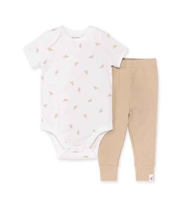 Golden Bee Bodysuit & Ribbed Pant Set