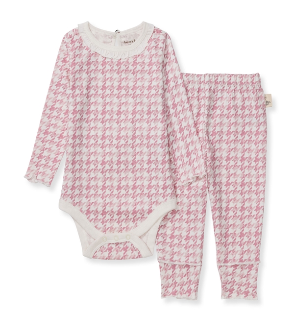 Houndstooth Baby Girl Bodysuit & Pant Set