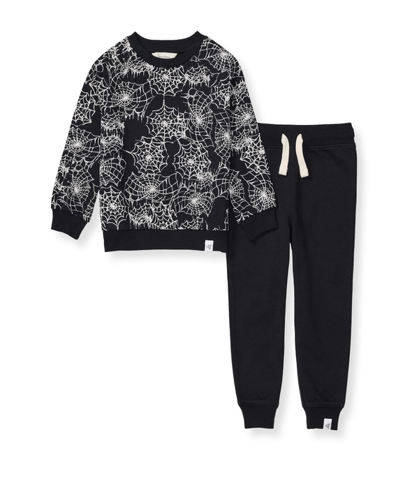 Spiderwebs Organic Boy Shirt and Pants Set