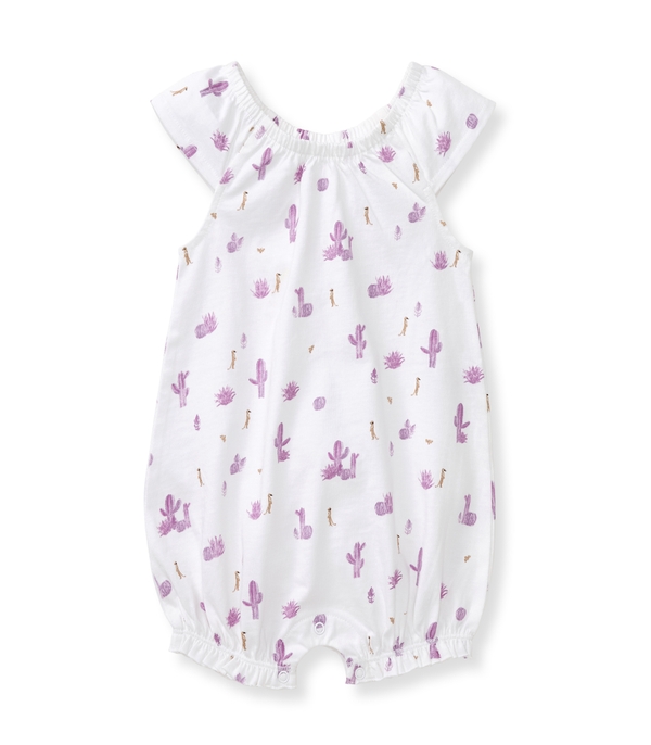 Desert Life Organic Baby Girl Bubble Romper