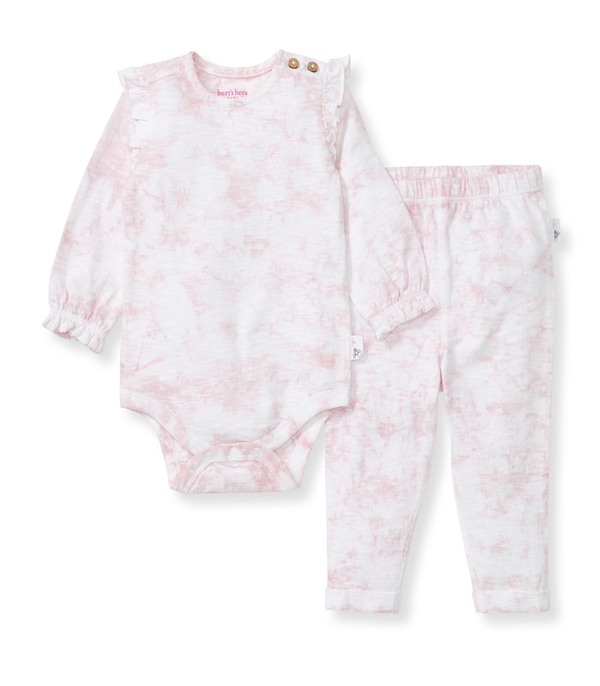 Desert Tie Dye Organic Cotton Girl Bodysuit Set
