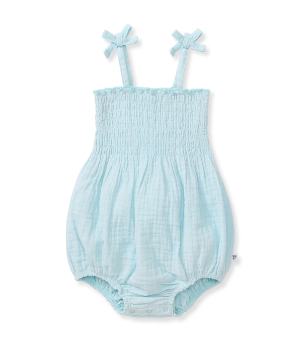 Dotted Muslin Organic Baby Girl Romper