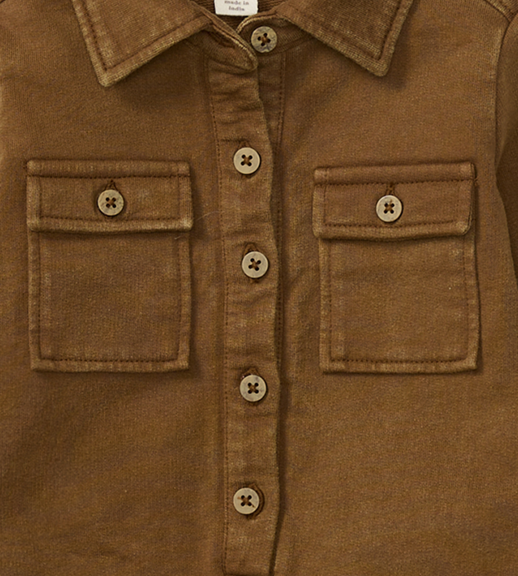 Product image for Button Down Organic Cotton Jumpsuit - Hunter
