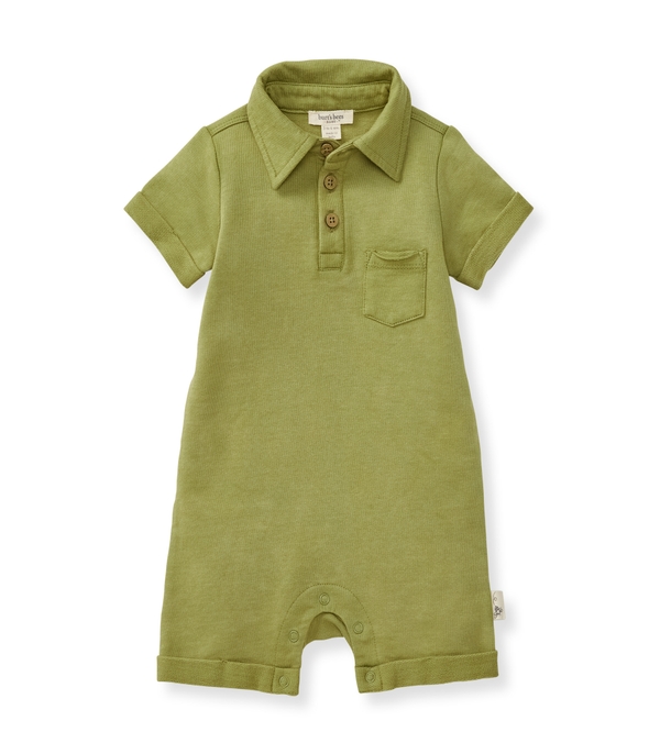 Organic Cotton Polo Baby Boy Romper