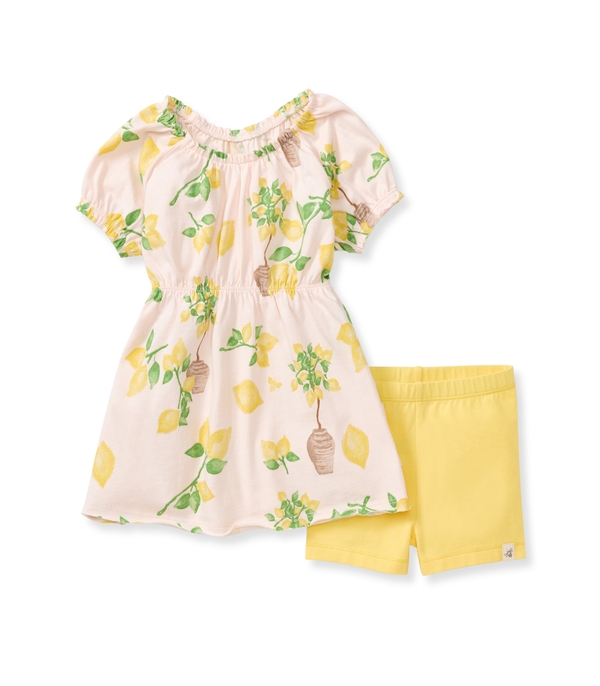 Island Lemons Organic Baby Girl Top & Shorts Set