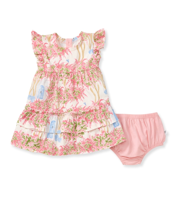 Doors of Santorini Baby Girl Dress & Diaper Cover