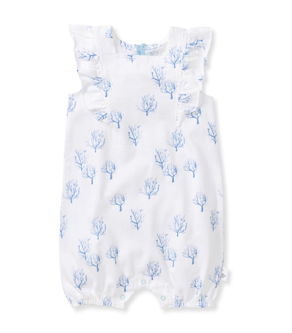 Coral Organic Baby Girl Romper