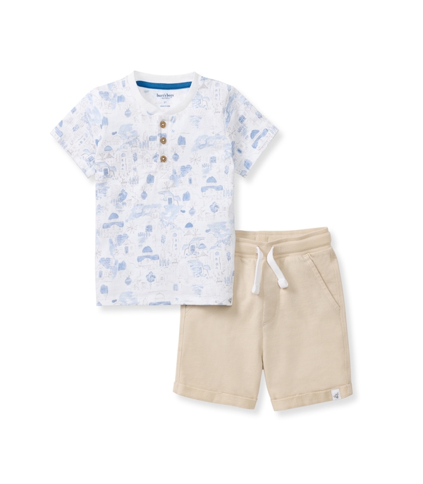 Santorini Baby Boy Top & Shorts Set