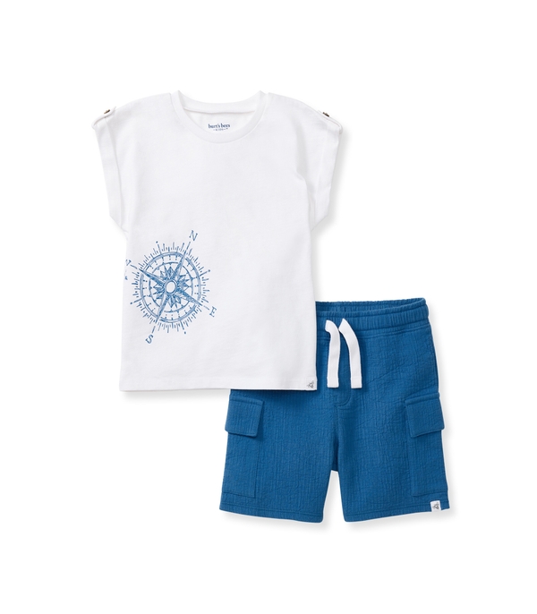 Little Explorer Baby Boy Top & Shorts Set