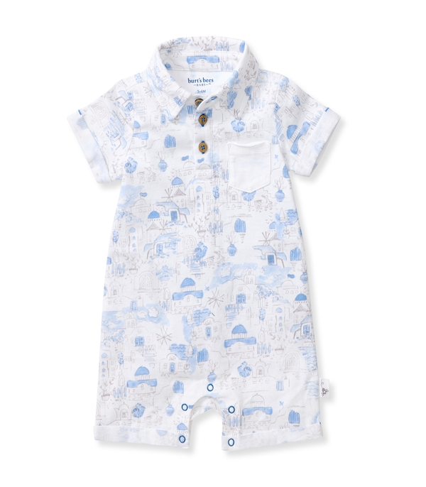 Santorini Organic Baby Boy Romper