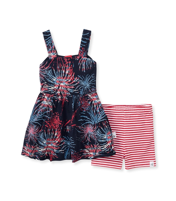 Celebrate America Baby Girl Dress & Shorts Set