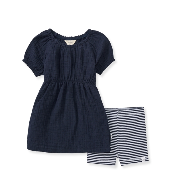 Dotted Muslin Baby Girl Top & Shorts Set