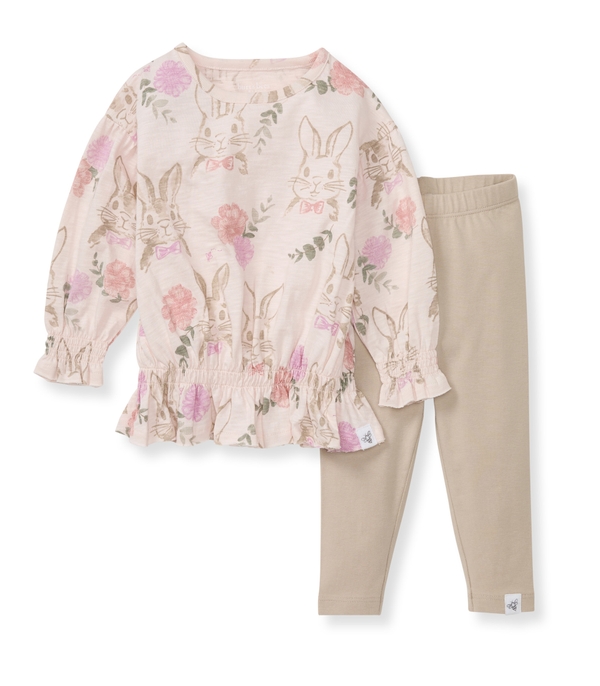 Bunny Floral Organic Cotton Infant Set