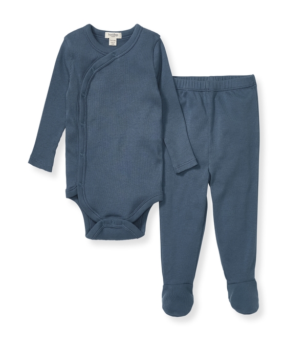 Wrap Front Baby Boy Bodysuit Set