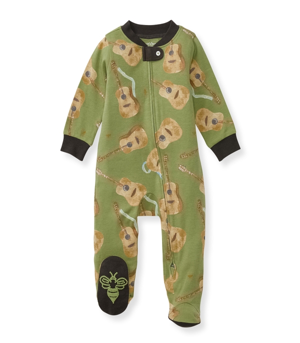 Acoustic Guitar Organic Baby Pajamas