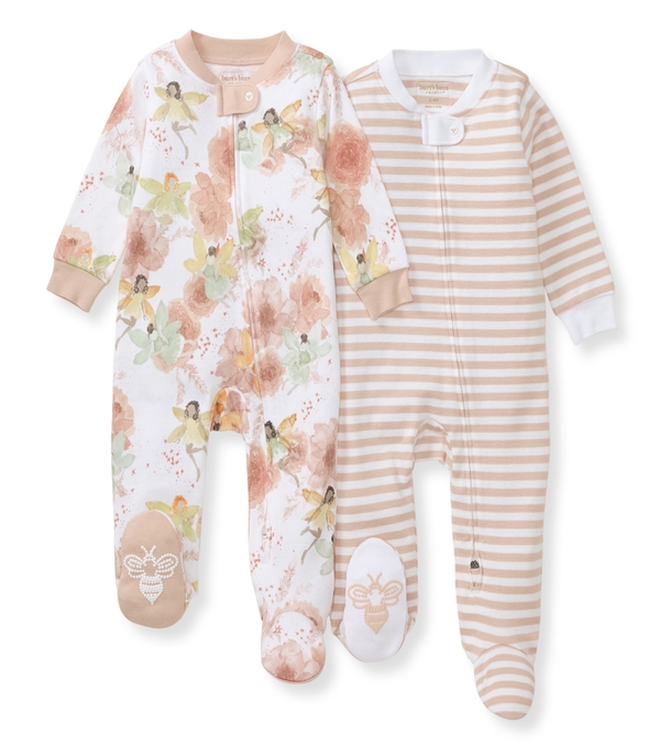 Fairy Floral Organic Baby Girl Pajamas - 2 Pack