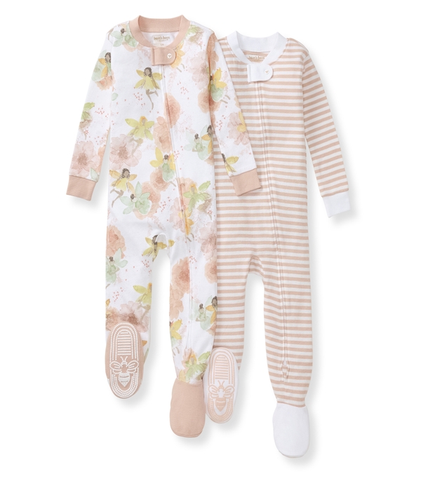 Fairy Floral Organic Baby Girl Pajamas - 2 Pack