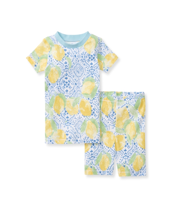 Lemon Tiles Organic Cotton Baby Pajamas