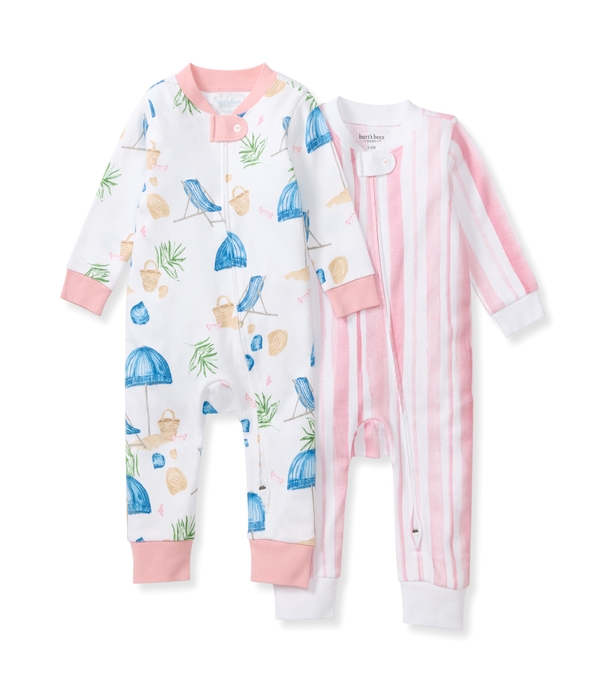 Santorini Beach Organic Cotton Baby Pajamas 2 Pack