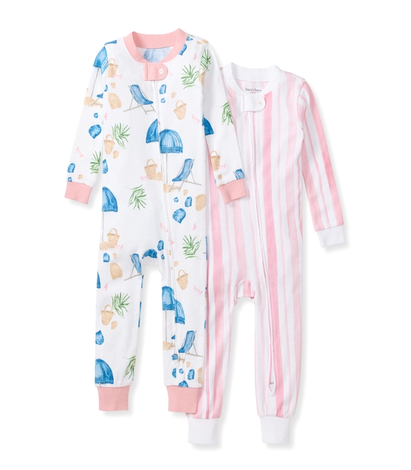 Santorini Beach Organic Cotton Baby Pajamas 2 Pack