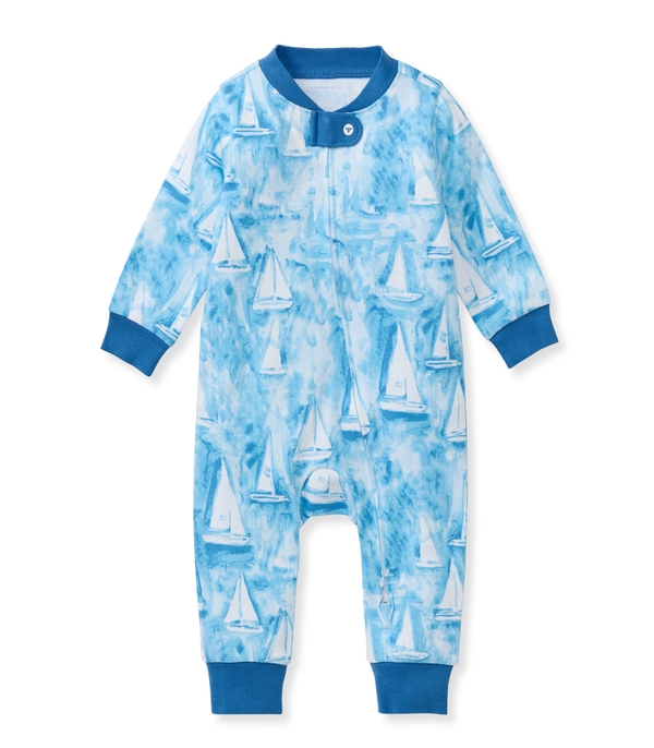 Mediterranean Sailing Organic Cotton Baby Pajamas