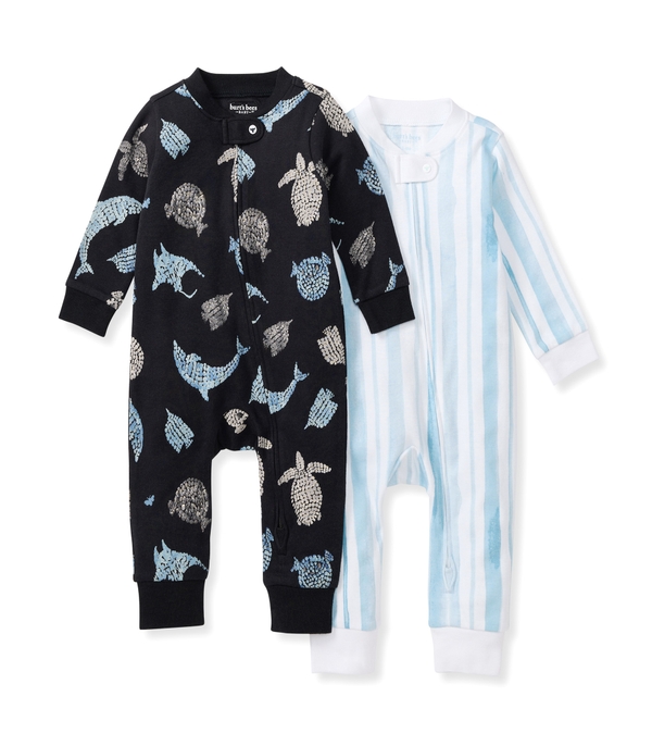 Mosaic Sea Animals Organic Cotton Baby Pajamas 2 Pack