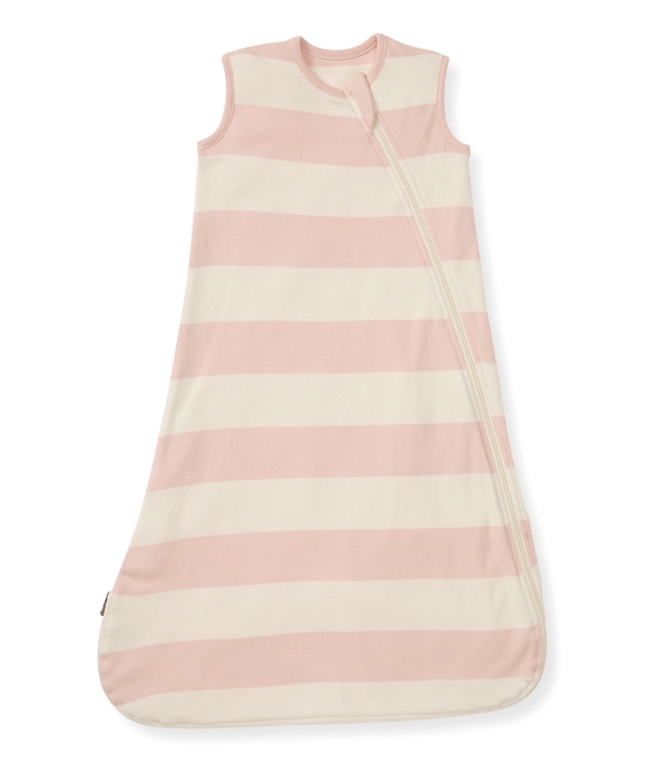 Rugby Stripe Organic Lightweight Beekeeper™ Wearable Baby Blanket - Pink Sand