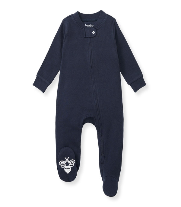 Solid Rib Organic Cotton Pajamas - Midnight