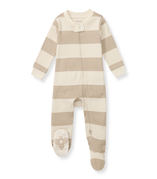 Mommy & Me Rugby Stripe Organic Cotton Pajamas - Oat
