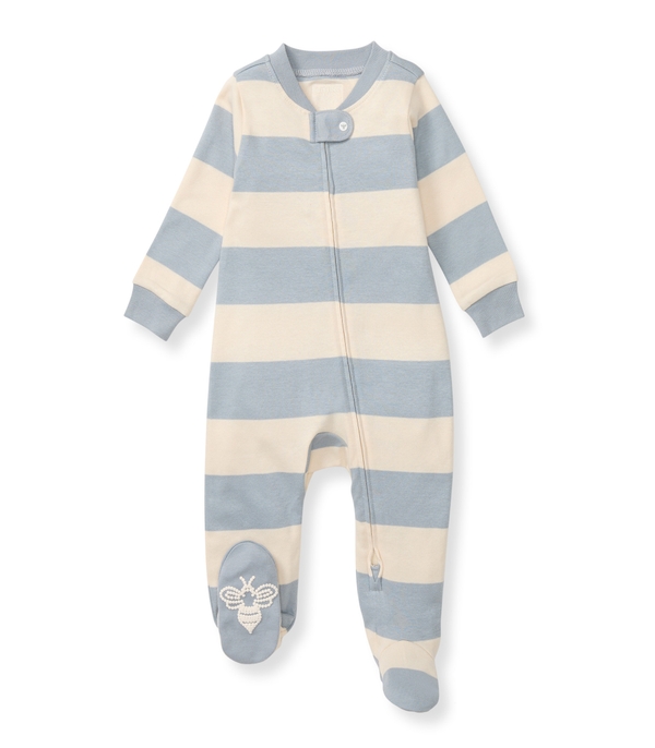 Rugby Stripe Organic Cotton Pajamas - Quarry