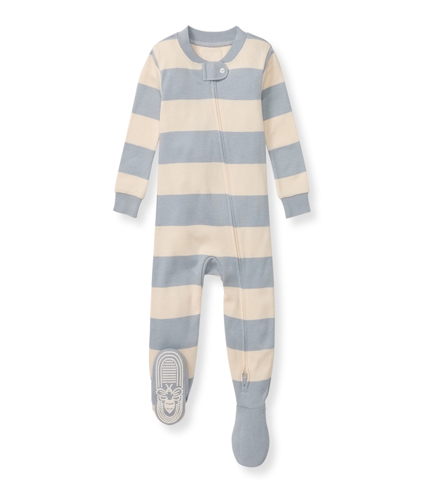 Rugby Stripe Organic Cotton Pajamas - Quarry
