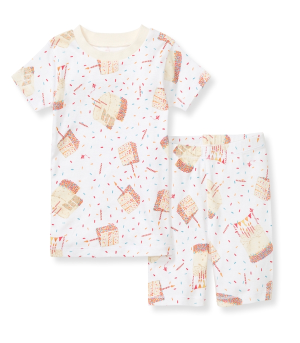 Birthday Cake Organic Cotton Short Sleeve Pajamas