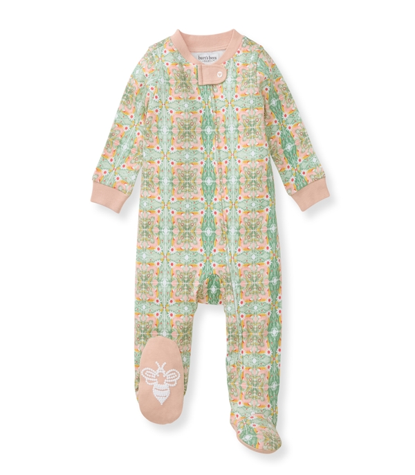 Floral Tile Organic Baby Girl Pajamas