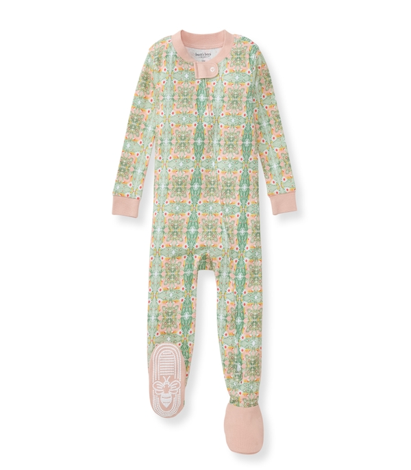 Floral Tile Organic Baby Girl Pajamas