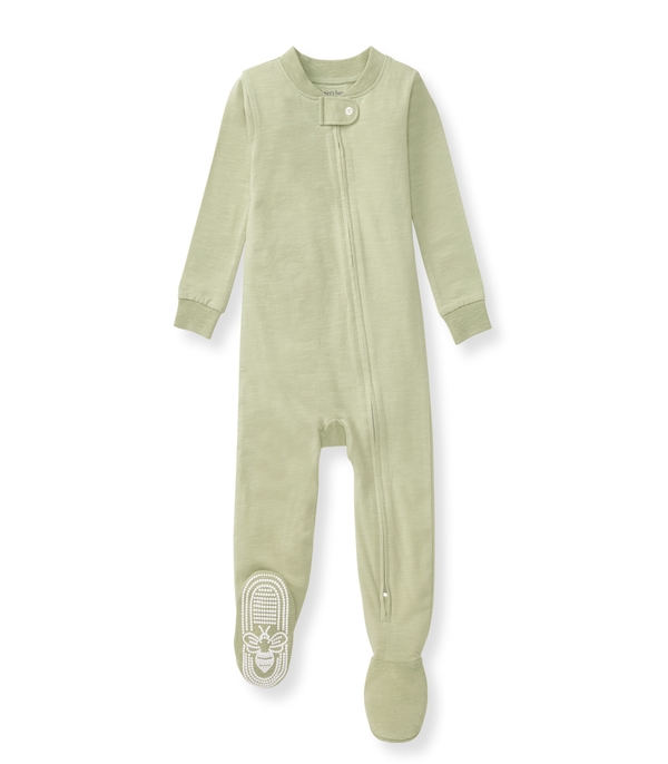 Honeysoft™ Waffle Thermal Baby Pajamas - Mossy Green