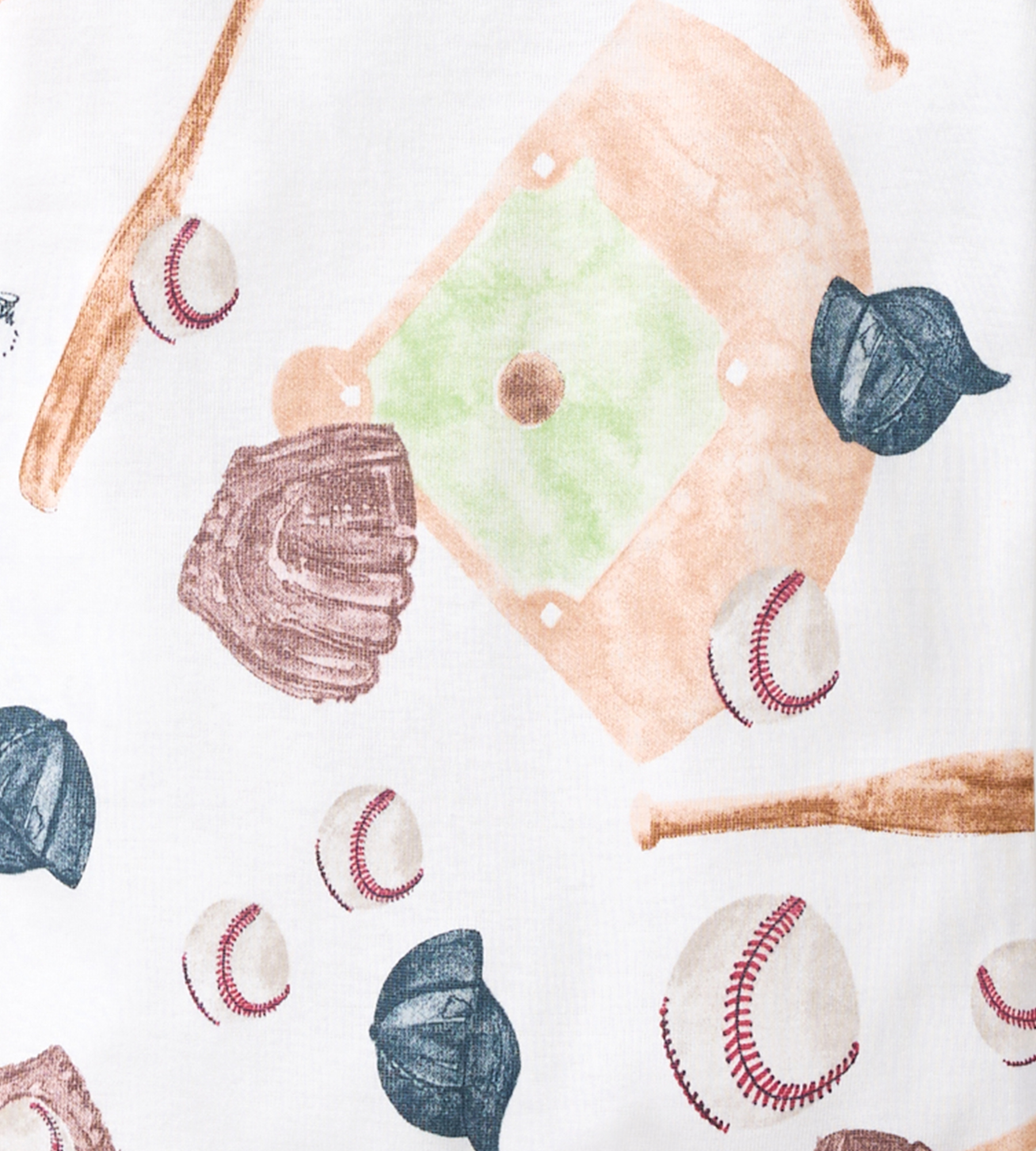 Product image for Baseball Organic Cotton Baby Pajamas