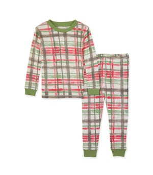 Woodland Plaid Organic Toddler Snug Fit Pajamas