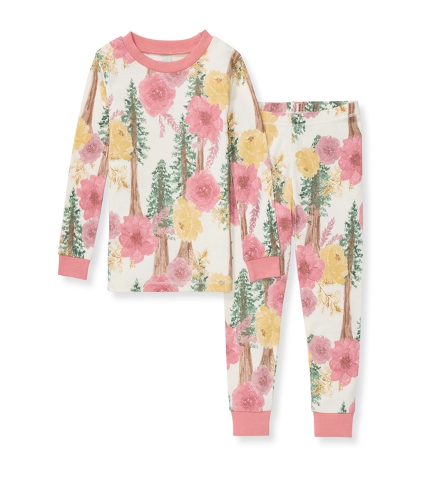 Redwood Floral Organic Cotton Pajamas